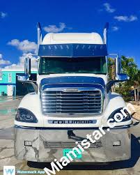 Miamistar Chrome Steel Bumper Us20 46050 Truck Freightliner Columbia 22 Visor Deflector Stainlesssteel Freightliner Trucks Freightliner Big Trucks