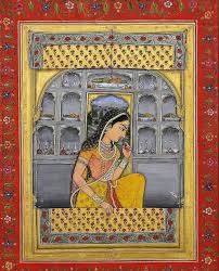 Painting Of Rani Padmavati Or Padmini Now In National Library Of France Dated 1765 Mughal Paintings 18th Century Paintings Rani Padmini