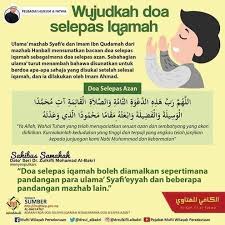Waktu selepas azan juga adalah masa mustajab berdoa. Hukum Fatwa Tentang Solat Motivasi Media Sosial Facebook
