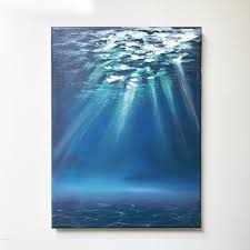 Ocean Floor Impressionist Style 8x10 Acrylic Art Painting Acrylic Art Painting Painting Art Projects