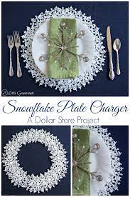 Check out our christmas charger selection for the very best in unique or custom, handmade pieces from our decorative trays shops. Diy Snowflake Plate Charger An Easy Christmas Tablescape Idea