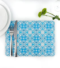 Art Deco Suzanne Turquoise Blue Placemat Doodlepippinnew Dining Table Decor Placemats Business Design