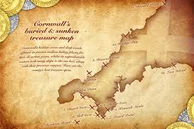 Cornwalls Buried Sunken Treasure Map