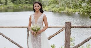 Floral english net dress with off the shoulder straps and slit. 20 Best Overskirt Wedding Dresses Of 2021