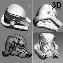 3d Printable Model Stormtrooper Variant Helmet Star Wars Print File Formats Stl Obj Do3d Com Arte Conceptual Mascara De Star Wars Ilustraciones