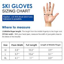 Rhino Valley Ski Gloves Winter Windproof Thermal Warm Insulated Snow Telefingers Gloves With Zipper Pocket Fit Motorcycle Skiing Skating