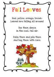 The Very Busy Classroom Fall Leaves Poem Kindergarten Poems Kids Poems Autumn Poems