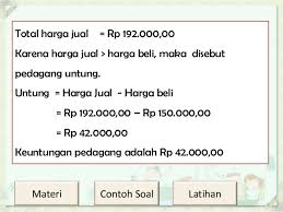 Dalam perdagangan sering terjadi dua kemungkinan yaitu pedagan mendapat untung dan rugi. Soal Dan Jawaban Aritmatika Sosial Kelas 7 Kumpulan Contoh Surat Dan Soal Terlengkap