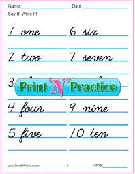 With 109 pages of cursive handwriting practice, your will develop the motor control for confidently writing letters and numbers in cursive while also improving their penmanship. 7 Number Writing Worksheets Numbers Words Pictures Pinterest