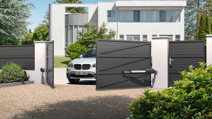 Automatic Driveway Gate System, AI generated