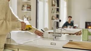 The hard water treatment you find most often online is a 50/50 mixture of vinegar and water, and a 50/50 solution of lemon juice and water comes in a close second. Which Sink Goes With My Worktop Inset Flushmount Or Undermount Blanco