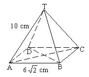 V = p x l x tinggi limas d. Diketahui Limas Segi Empat Beraturan T Abcd Dengan Ab 626 Sqrt 2 62 8203 Cm Dan At