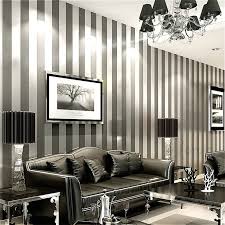 Measure the height of the wall and divide it by how many stripes you want. Vertical Striped Wallpaper Home Decor For Living Room Bedroom Wall Coverings Metallic Black Silver Modern Luxury Wall Paper Stersu