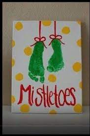 Product price of usd 2.99. Mistletoe Card Baby Footprint Christmas Homemade Card Christmas Art For Kids Fun Christmas Crafts Christmas Crafts For Kids