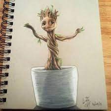 More images for how to draw baby groot dancing » Baby Groot Drawing Things To Draw And Paint Hero Drawing Drawing Superheroes