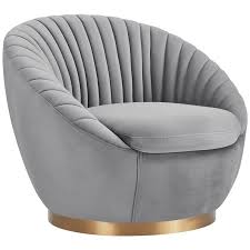 Tommy hilfiger ava swivel chair. Mitzey Gray Velvet Swivel Accent Chair With Gold Base Lcmtchgrey