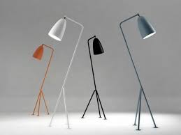Her grasshopper floor lamp (1948) resembles its namesake in form, with a lithe tubular steel frame and elongated conical shade. Grasshopper 3d Modell Gubi Denmark