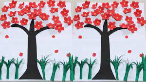 Try not to overlap lines though. Paper Wall Hanging Craft Ideas Beautiful Diy Tree Wall Paper Easy Wall Decor Ideas Youtube