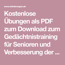 Somit erhalten sie ein kostenloses gehirnjogging. Kostenlose Ubungen Als Pdf Zum Download Zum Gedachtnistraining Fur Senioren Und Verbesser Gehirnjogging Fur Senioren Gedachtnistraining Senioren Gehirn Jogging