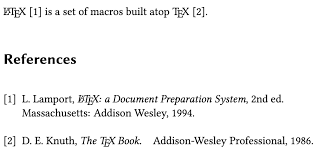 The environment thebibliography produces a list of references; Creating And Managing Bibliographies With Bibtex On Overleaf Overleaf Editor De Latex Online