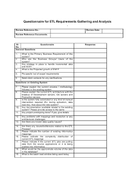 Publishing history this is a chart to show the when this publisher published books. Generic Etl Questionnaire Questionnaire Information Technology Management