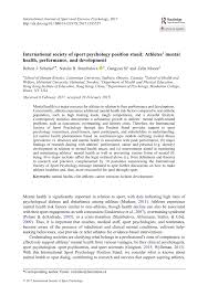 Your position paper centers around a topic that is supported by research. Pdf International Society Of Sport Psychology Position Stand Athletes Mental Health Performance And Development