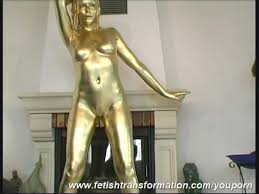 Slim pornsar complete painted in golden color. Golden Painted Reneta Luxuries Posing Free Porn Videos Youporn