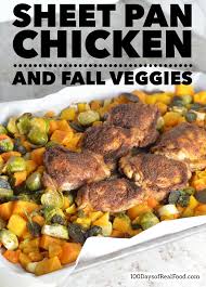 Sheet Pan Chicken And Fall Vegetable Dinner Recipe Pan Chicken Sheet Pan Cooking Chicken And Butternut Squash
