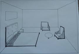 Positioning the vanishing point high on the left or right hand side means that one side of the table will be seen when the drawing of the table is completed. Technical Drawings Alice Brouns Blog