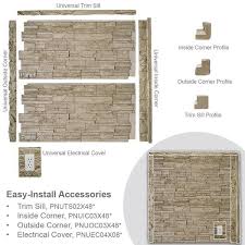 Vida pp wall panel are light weight ,low cost the low cost, fast install spread our wall panel to many countries.please see how our australia. Ekena Millwork 48 5 8 In X 24 3 4 In Cascade Stacked Stone Stonewall Faux Stone Siding Panel Pnu24x48cacb The Home Depot