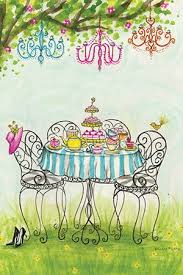 Tea Party Garden Tea Party Canvas Artwork By Bella Pilar Icanvas Tea Party Garden Christmas Drawing Art