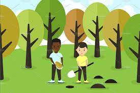 Planting A Tree Planting Tree Illustrations Tree Illustration Illustration Graphic