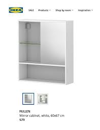 Explore 32 listings for ikea bathroom mirror cabinet at best prices. Ikea Fullen Bathroom Mirror Cabinet White Furniture Shelves Drawers On Carousell