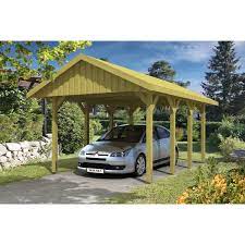 Skan Holz Satteldach Carport Sauerland 380 Cm X 600 Cm Dachschalung Kaufen Bei Obi