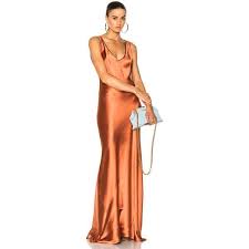 Galvan Signature Valletta Dress 900 Liked On Polyvore Featuring Dresses Red Silk Orange Bridesmaid Dresses Red Bridemaids Dresses Silk Bridesmaid Dresses