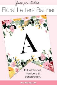 Easy diy flower alphabet banner for a birthday party, wedding, baby shower, or bridal shower. Free Printable Flower Letters High Resolution Printable