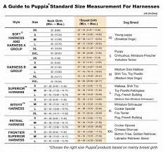 puppia harness size chart dog boutique small dogs dogs