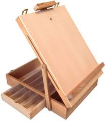 Details About Portable Artist Wood Table Top Desk Painting Easel Drawer Sketch Box Drawing Ar Small Wood Desk Drawing Table Woodworking