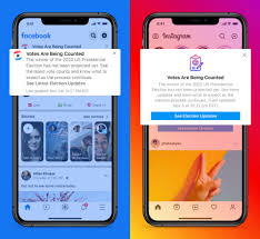 Techmeme Facebook And Instagram Add Pop Ups With Timestamps Atop Feeds Telling Users That No Winner Has Been Projected After Trump Prematurely Claimed Victory Sarah Perez Techcrunch