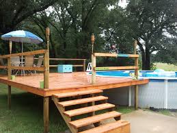 Home skills landscaping on this page if you're considering putting in a backyard swimming pool, you may be undecided betw. Above Ground Pool Deck Kits