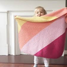 Striped super easy knit blanket | visual vocabularie. Diy Fruit Stripes Knitted Baby Blanket Pattern How To Brooklyn Craft Company
