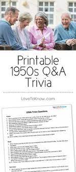 Many were content with the life they lived and items they had, while others were attempting to construct boats to. 50s Trivia Printable Questions And Answers Lovetoknow Free Trivia Trivia Questions And Answers Trivia For Seniors