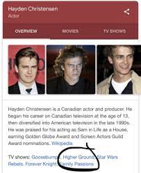 Maybe you would like to learn more about one of these? Hayden Christensen Actor Overview Movies Tv Shows Hayden Christensen Is A Canadian Actor And Producer He Began His Career On Canadian Television At The Age Of 13 Then Diversified Into American Television