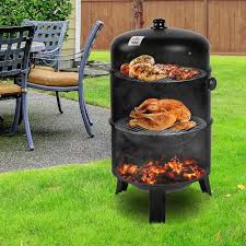 3 In 1 Charcoal Bbq Smoker Fire Pits Direct Outdoor Kitchen Outdoor Kitchen Design Outdoor Kitchen Countertops