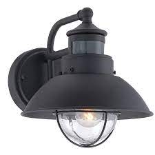 Oberlin 9 H Black Dusk To Dawn Motion Sensor Outdoor Light 5y111 Lamps Plus Outdoor Wall Light Fixtures Led Outdoor Wall Lights Black Outdoor Wall Lights