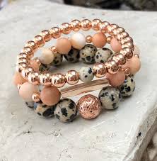 Dalmatian Bead Bracelet Set Statement Jewelry Gemstone Etsy In 2020 Red Jewelry Set Beaded Bracelets Beaded Jewelry