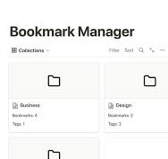 Bookmark manager | Notion Template