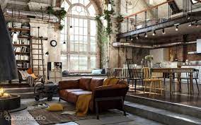 C Est Quattro Studio Qui Est A L Origine De Ce Projet Un Loft Situe Dans Une Ancienne Usine De Coton Loft Living Luxury Living Room Design Loft Living Space