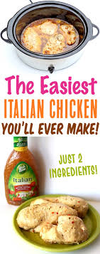 Crockpot Italian Chicken Easy Recipes This Delicious Slow Cooker Dinner With I Italian Chicken Recipes Chicken Crockpot Recipes Easy Italian Chicken Crockpot