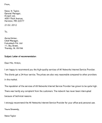 Does your company work with a service provider that delivers outstanding agreeing to write a recommendation letter for a person or a business is a big responsibility. Recommendation Of A Business Service Sample Letters Examples